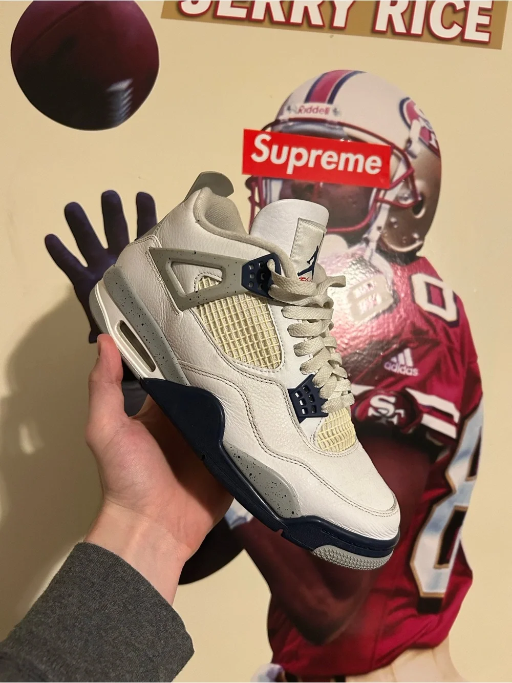 Jordan Retro 4 White Navy Men’s Sneakers